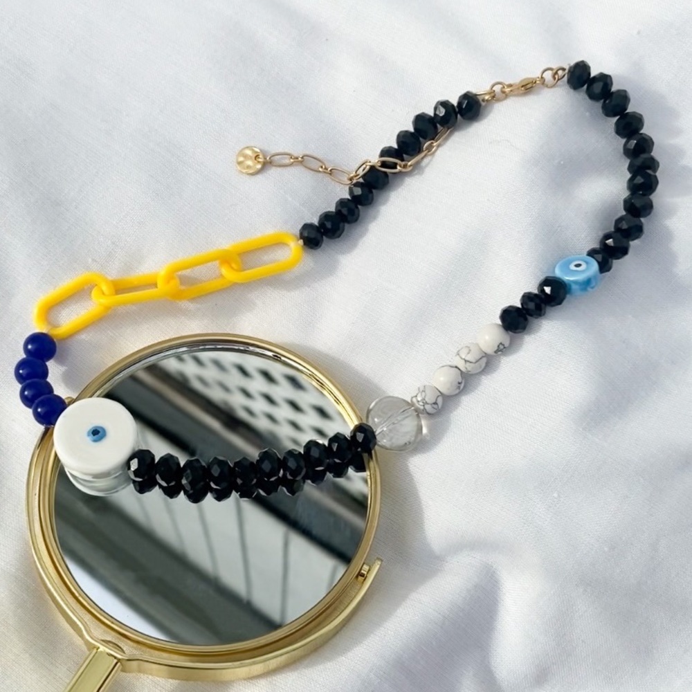 Multicolored Eclectic Necklace with different types of beading!!